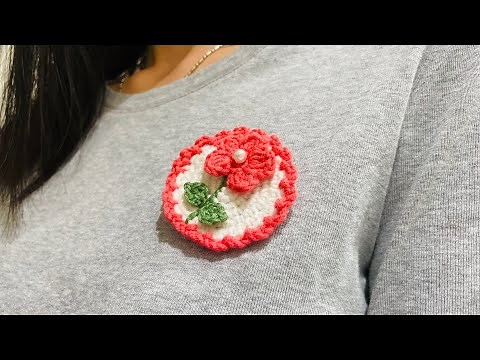 CROCHET | Flower Brooch | Easy