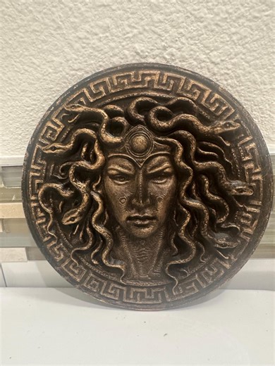 Medusa Head of Snakes Wall Plaque 8” X 8” Greek Mythology Relief Sculpture Gothic Art Gorgon Round Home Decor Plaster - Etsy