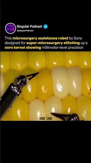 Sony Microsurgery Robot Stitches a Corn Kernel 🤯 | Ultra Precise Surgical Robot Demo #techshorts