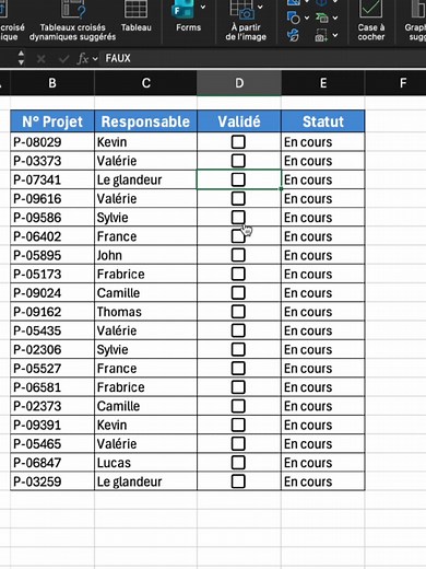Transformer une simple liste Excel en checklist interactive avec des cases à cocher ✅ 👉 D’autres astuces Excel pratiques t’attendent sur le profil 😉