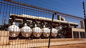 Natural gas processing plant from the outer perimeter