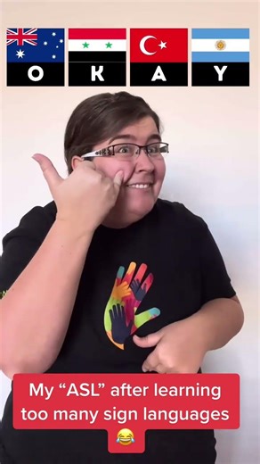 My ASL after learning too many sign languages! #funny #signlanguage #deafworld #asl #humor