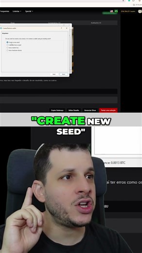 Como Criar Uma Nova Carteira Bitcoin no Electrum: Passo a Passo! #shorts