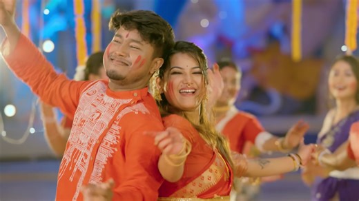 【孟加拉歌舞】敲啊鼓手 Baja Re Baja Dhakua 中孟双语字幕 杜尔迦节2025