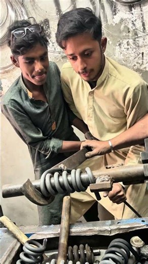 Team Making a Heavy Spring — Skilled Workshop Process 🔥 #shorts