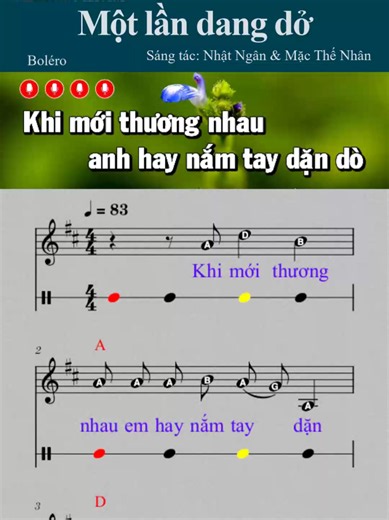 Một lần dang dở - tập hát Karaoke