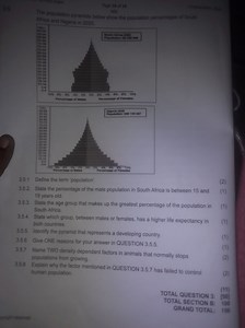The population pyramids below show the population percentages o... | Filo