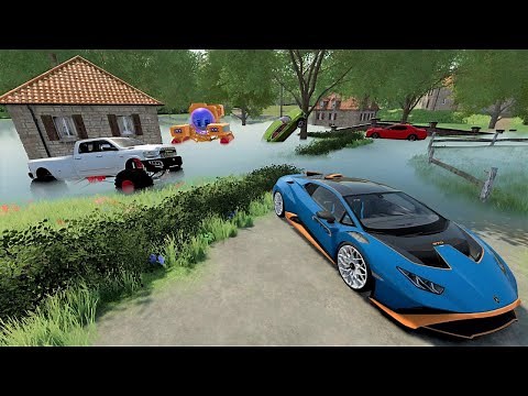 Huge storm floods our city | Farming Simulator 22