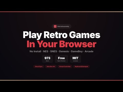 RetroAssembly Tutorial - Play Retro Games in Your Browser (NES, SNES, Genesis)