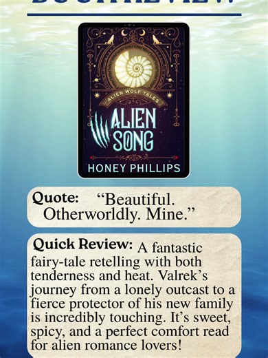 My review of Alien Song by @honeyphillipsauthor #booktok #romancereader #alienromance #scifiromance #AlienWolfTales