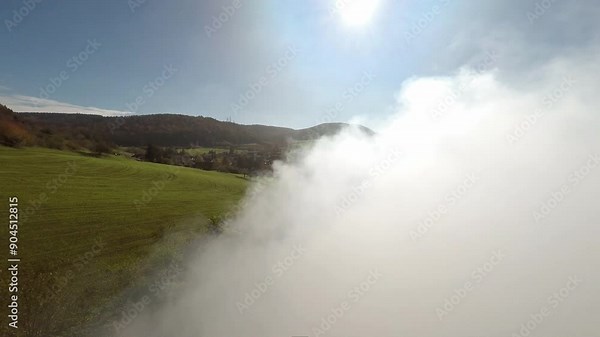 Scenic steam engine train journey through picturesque countryside, fields, forests, and mountains