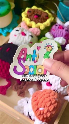 MORE STICKERS? 👀🌟 #stickers #crochet #stationery #whimsy