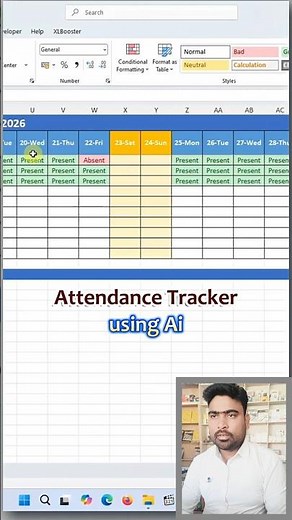 Create Attendance Tracker in 30 Seconds using AI Copilot (Excel Trick 🤯) #AICopilot #aiinexcel