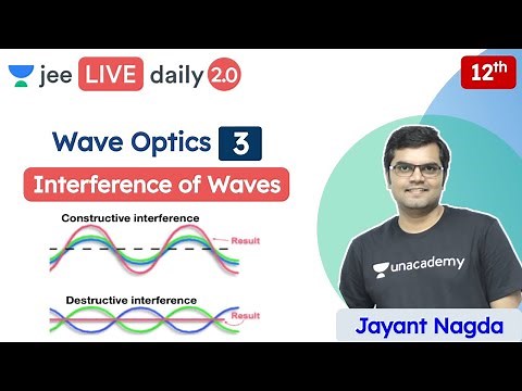JEE: Wave Optics L3 | Interference of Waves | Class 12 | Unacademy JEE | JEE Physics | Jayant Nagda