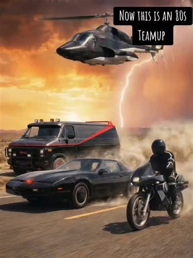 now this is an 80s Team up #knightrider #airwolf #theateam #80s#80stv