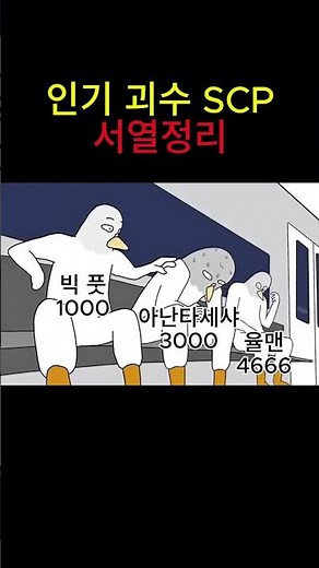 인기 괴수 SCP 서열정리