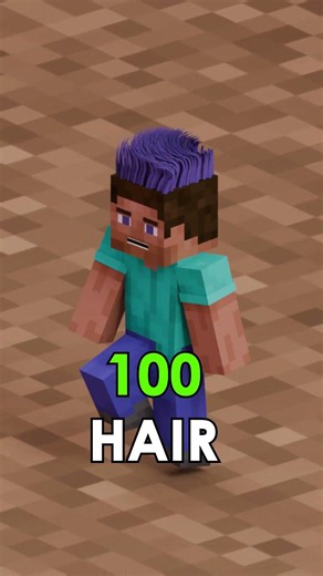 Steve Gets Too Much Hair #3d #minecraft #simulation