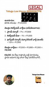 1.4M views · 3.5K reactions | Land registration charges with an example | Telugu Law House | Facebook
