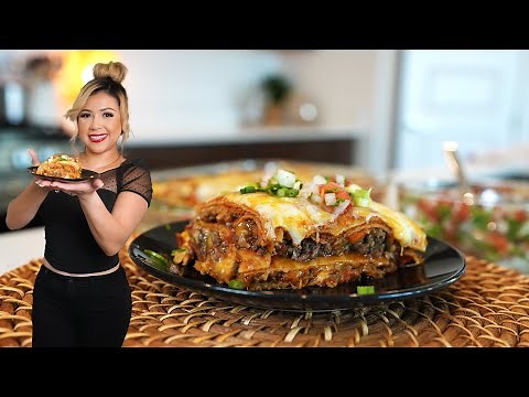 CHEESY BEEFY ENCHILADA CASSEROLE With the BEST RED ENCHILADA SAUCE Perfect GROUND BEEF Recipe