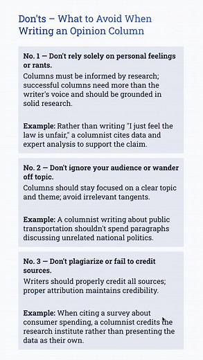 4.5K views · 57 reactions | COLUMN WRITING: Dos and Don'ts Part 2: ⚠️TO WATCH THE WHOLE LECTURE, SUBSCRIBE HERE: https://www.facebook.com/share/p/1EqVDuriLs/ | Joemar Lazaro Furigay | Facebook