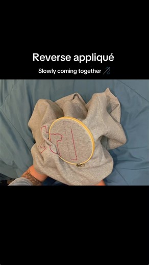 Reverse Appliqué Sweater Embroidery Process