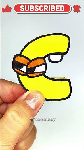 Paper Alphabet Lore abcd ❤️🩵💛💚