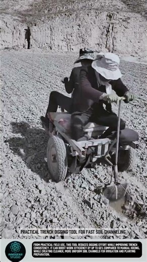Practical trench digging tool for fast soil channeling #tools