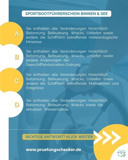 Sportbootführerschein SBF Binnen Motor und See - Frage 413