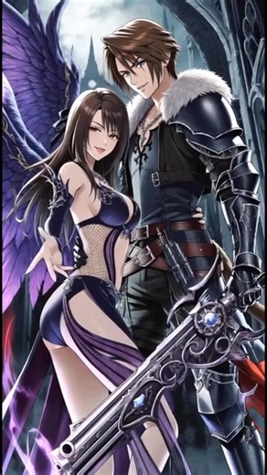 🌸🖤Dark Rinoa & Squall | Final Fantasy VIII🖤🌸 Source: Toon AnIme Drawn and Used Ai by owner of these! Thanks for sharing with us! 😊 . #FinalFantasy #FinalFantasyVIII #FinalFantasy8 #FF8 #FFVIII | Final Fantasy Characters