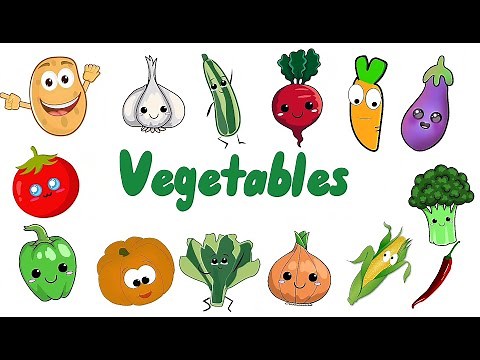 My Favorite Vegetables | 20 famous Vegetables | Learn Vegetables | Animation Cartoon