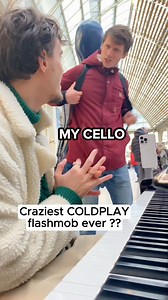 351K views · 11K reactions | Coldplay in a train station? This turned into one of the craziest flashmobs EVER!勞 Comment if you want to see the second part! @Charles Gaugué @MichaelNirvan @MarieWalter @heliafassi #coldplay #VivaLaVida #violin #piano | Aurelien Froissart | Facebook