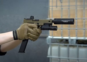 PTS ZEV OZ9 Elite GBB Pistol In FDE