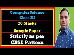 Sample paper 1 for Computer science class 11 | CS class 11 sample paper 2022 annual exam
