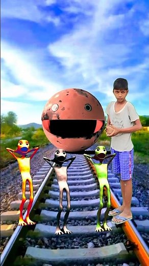 three alien force with paccman attack on gun fire video