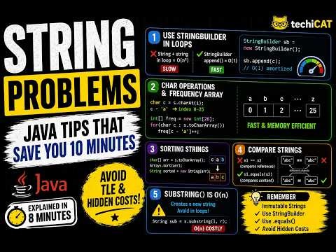 String Problems Explained Simply | Java Tips That Save You Minutes