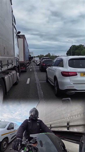 Motorcycle Filtering - Standing on a Motorway