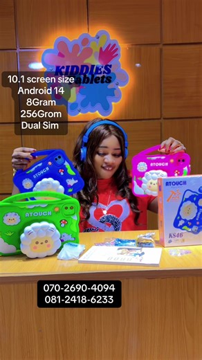 Atouch KS46 👌 Fully loaded and sleek kid’s tablet 🔥 Price: 95,000✅ With headset 110,000✅ Specifications; ✅ Display 10” IPS ✅ Android 14 ✅ 8GB/256GB ✅ 12000mah battery ✅ front and back Camera ✅ Sim Enabled Accessories/ Free Gifts ❤️ Writing pad ❤️ Wristband ❤️ Earpiece ❤️ Maze Toy ❤️Stickers ❤️ Charger ❤️String How to order Send a DM, call 📞 or WhatsApp 08124186233 Or Visit us @ Suite B2 Assets Corps plaza. 21, Awolowo way Ikeja for pick up We sell varieties of kid’s Educational Learning and f