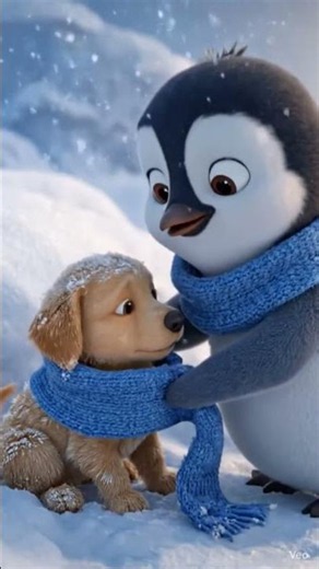Pipp Adopts a Lost Puppy! 🐶🐧❤️ | The Cutest Friendship Ever! #minipuppy #puppydogpals