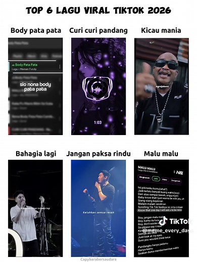 Top 6 Lagu Viral TikTok 2026