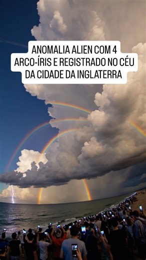 Lion Santos Nascimento on Instagram: "ANOMALIA ALIEN COM 4 ARCO-ÍRIS E REGISTRADO NO CÉU DA CIDADE DA INGLATERRA #alienigena #elonmusk #conspiração #nasa #misterio #ovni #uap #ia #avistamento #extraterrestre #arcoíris #revelação #Civilizacao #curiosity #ducumentary #Documentário"