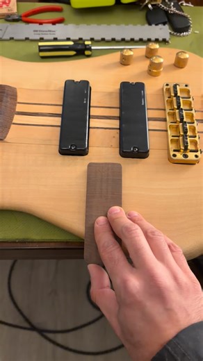 Making a finger ramp for this Warwick for @rcmbass #lamkinguitars #nashvilleguitarist #luthier #guitartech #cnc #woodworking #custombass #warwick | Lamkin Guitars