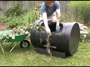 Good Ideas Compost Wizard Jr Outdoor Garden Compost Bin Container, Black