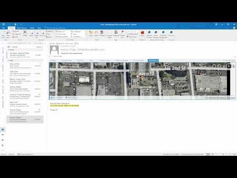 Bing Maps Outlook add-in demonstration