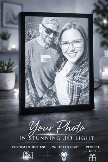 Lithophane LED Picture Frame - Etsy