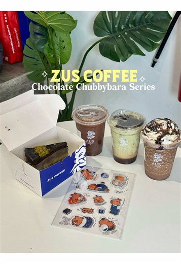 ZUS COFFEE ada keluarkan air baru! Chocolate Chubbybara Series 😍 Peminat capybara kena beli sebab Sticker dia comel wehhh 😭🫶🏻 Just chill lah & serbu ZUS COFFEE sekarang! 🤭 #ChocolateChubbybaraSeries #chubbybara #zuscoffee #menubaru
