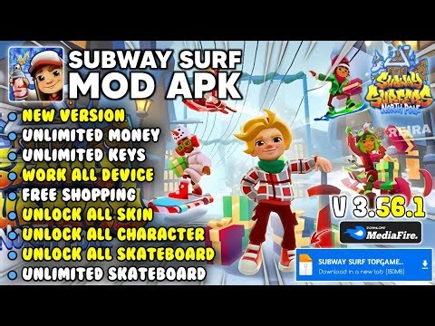 SUBWAY SURFERS MOD APK NEW 2025 VERSION 3.56.1 UNLIMITED MONEY & UNLOCK ALL CHARACTER