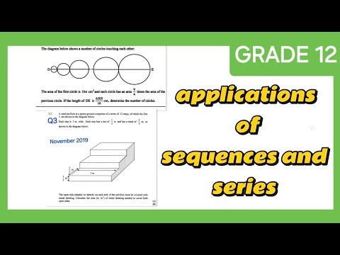Applications of sequences and series grade12| number patterns grade12