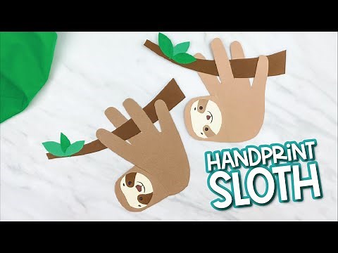 Sloth Handprint Craft For Kids