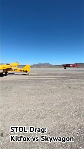 Head-to-Head STOL Drag Race! Kitfox vs Skywagon #STOLDrag #STOL #airplane #Aviation #Backcountry