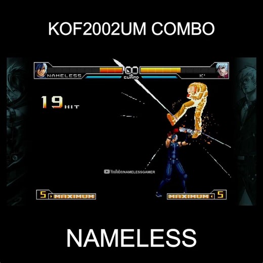 ☘ KOF2002UM Nameless Combo 4 Power Gauge 36 Hit 100% HP - Nemuless❀ #shorts #nemuless